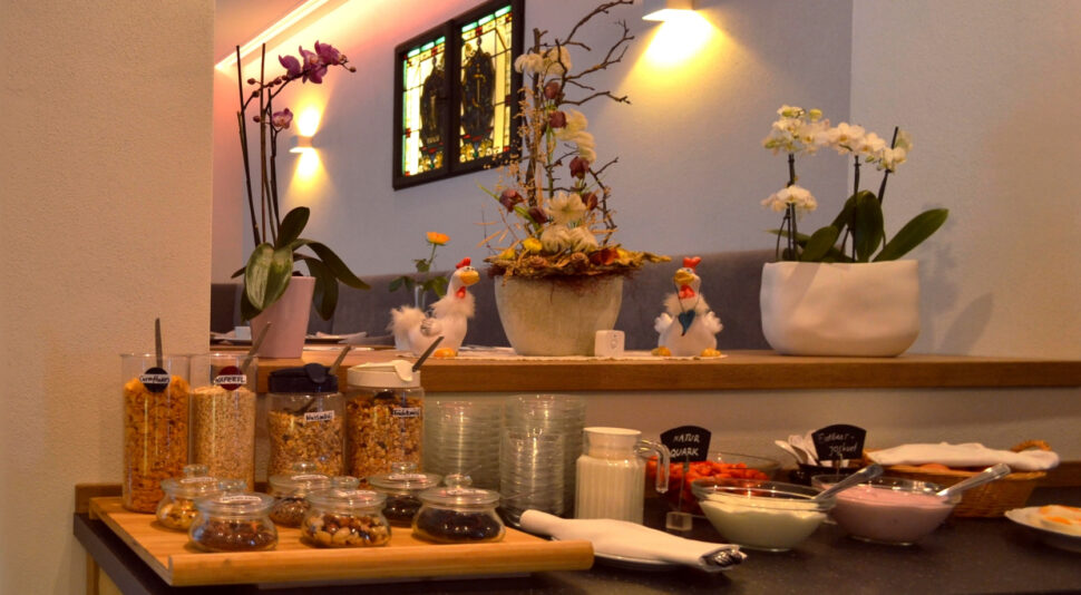 Frühstücks-Detailansicht von der Müsliauswahl