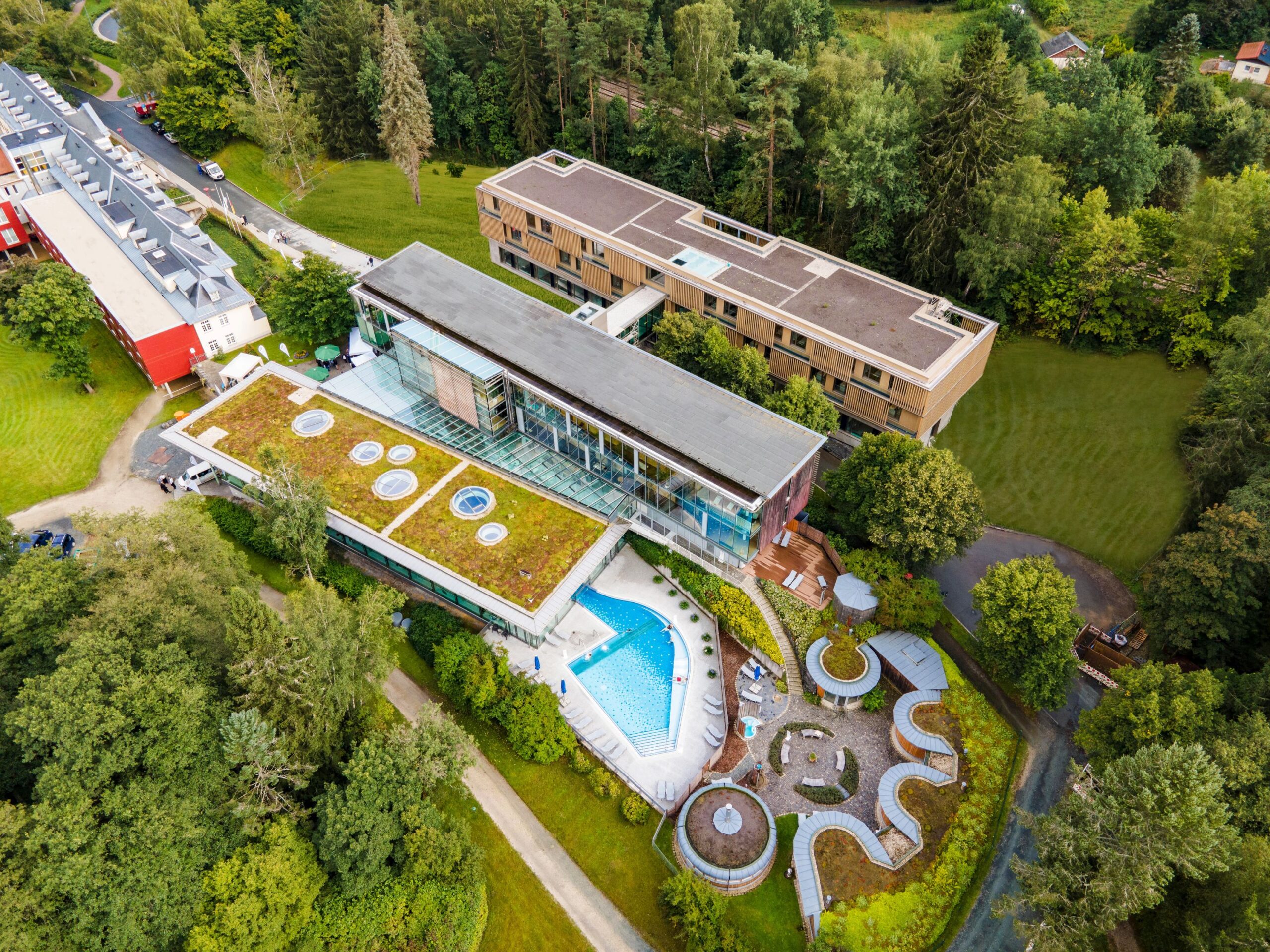 Luftaufnahme Radon-Therapiezentrum